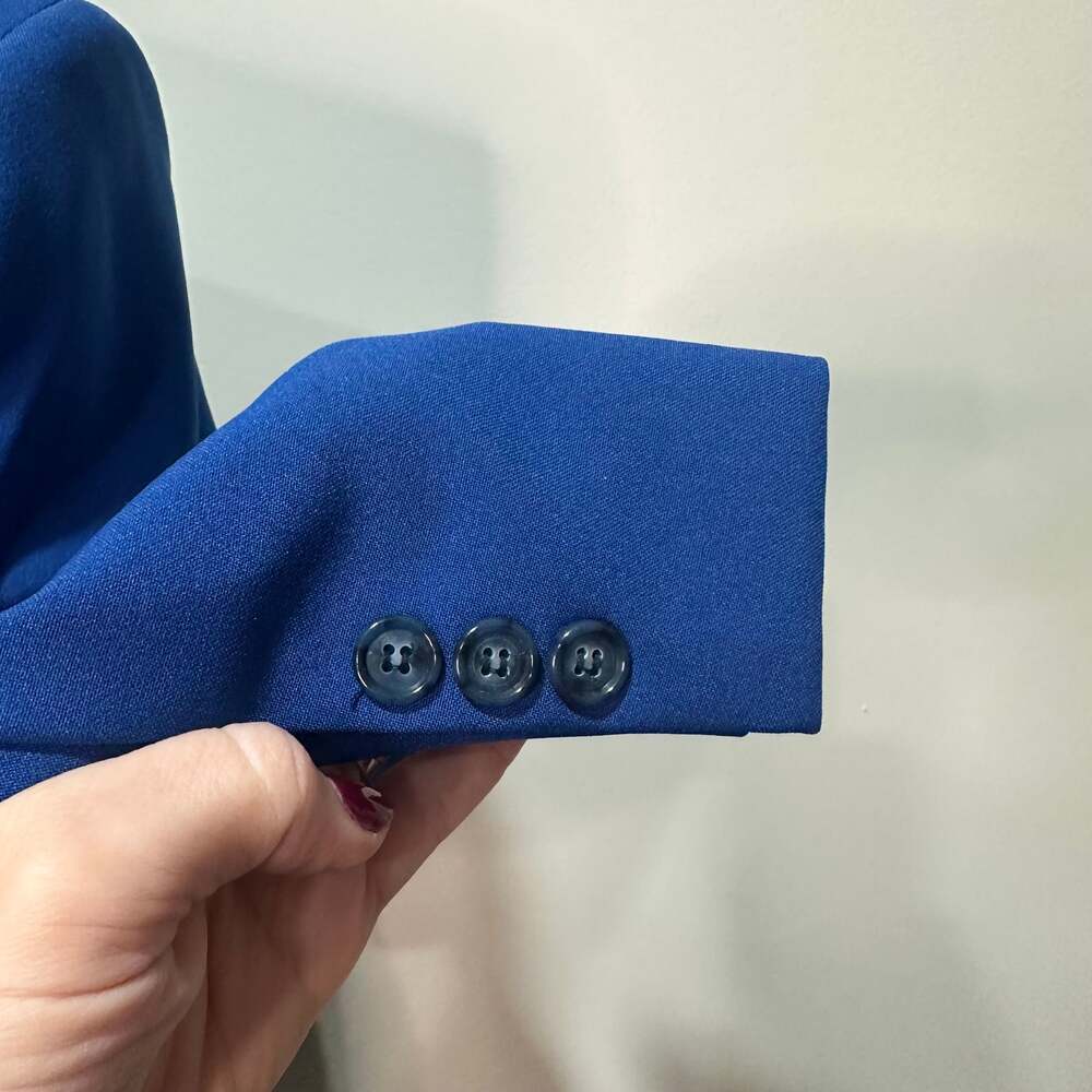 Zoot Suit Vintage Blue Double Breasted Blazer, Custom Unisex - Picture 4 of 9
